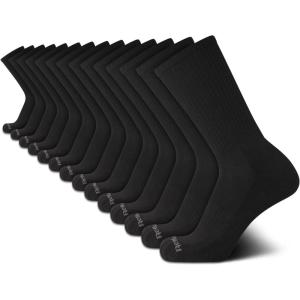 imageReebok Mens Crew Socks  10 Pack Stretch Performance Cushioned Crew Socks  Arch Support Athletic Socks for Men 6125Black 14pk