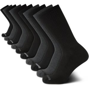 imageReebok Mens Crew Socks  10 Pack Stretch Performance Cushioned Crew Socks  Arch Support Athletic Socks for Men 6125BlackGrey