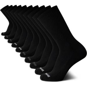 imageReebok Mens Crew Socks  10 Pack Stretch Performance Cushioned Crew Socks  Arch Support Athletic Socks for Men 6125Classic Black