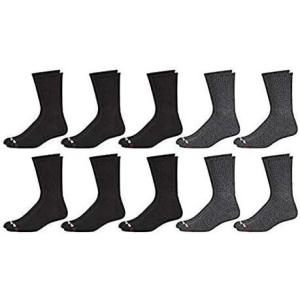imageReebok Mens Crew Socks  10 Pack Stretch Performance Cushioned Crew Socks  Arch Support Athletic Socks for Men 6125Grey Logo