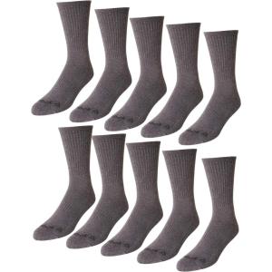 imageReebok Mens Crew Socks  10 Pack Stretch Performance Cushioned Crew Socks  Arch Support Athletic Socks for Men 6125GreyBlack Shape