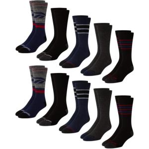 imageReebok Mens Crew Socks  10 Pack Stretch Performance Cushioned Crew Socks  Arch Support Athletic Socks for Men 6125Navy
