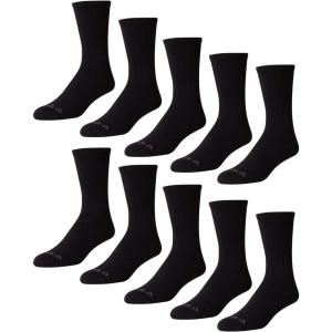imageReebok Mens Crew Socks  10 Pack Stretch Performance Cushioned Crew Socks  Arch Support Athletic Socks for Men 6125Pure Black