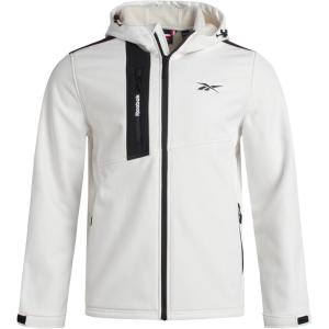 imageReebok Mens Jacket  Weather Resistant Fleece Lined Softshell Jacket Coat  Lightweight Casual Coat for Men MXXLWhite