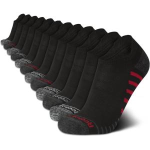 imageReebok Mens Low Cut Socks  12 Pack Performance Cushion Comfort No Show Socks  Breathable Athletic Socks for Men 6125Black Stripe Multi