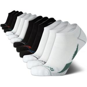 imageReebok Mens Low Cut Socks  12 Pack Performance Cushion Comfort No Show Socks  Breathable Athletic Socks for Men 6125BlackWhite Multi