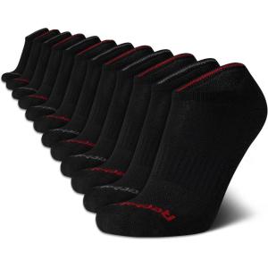 imageReebok Mens Low Cut Socks  12 Pack Performance Cushion Comfort No Show Socks  Breathable Athletic Socks for Men 6125Classic Black