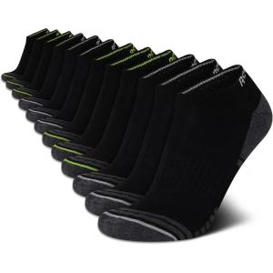 imageReebok Mens Low Cut Socks  12 Pack Performance Cushion Comfort No Show Socks  Breathable Athletic Socks for Men 6125GreyBlack Multi