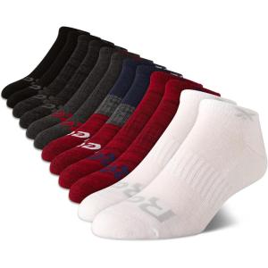 imageReebok Mens Low Cut Socks  12 Pack Performance Cushion Comfort No Show Socks  Breathable Athletic Socks for Men 6125Navy