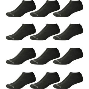 imageReebok Mens Low Cut Socks  12 Pack Performance Cushion Comfort No Show Socks  Breathable Athletic Socks for Men 6125Space Black