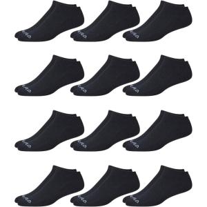 imageReebok Mens Low Cut Socks  12 Pack Performance Cushion Comfort No Show Socks  Breathable Athletic Socks for Men 6125True Black