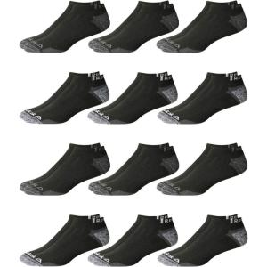 imageReebok Mens Low Cut Socks  12 Pack Performance Cushion Comfort No Show Socks  Breathable Athletic Socks for Men 6125Warm Black