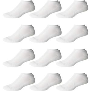 imageReebok Mens Low Cut Socks  12 Pack Performance Cushion Comfort No Show Socks  Breathable Athletic Socks for Men 6125White 3