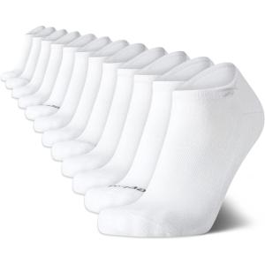 imageReebok Mens Low Cut Socks  12 Pack Performance Cushion Comfort No Show Socks  Breathable Athletic Socks for Men 6125White