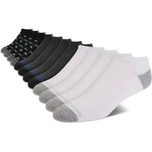 imageReebok Mens Low Cut Socks  12 Pack Performance Cushion Comfort No Show Socks  Breathable Athletic Socks for Men 6125WhiteGrey Assorted