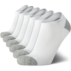 imageReebok Mens Low Cut Socks  6 Pack Basic Cushion Low Cut No Show Socks for Men  Mens Athletic Socks Size 6125Bright White