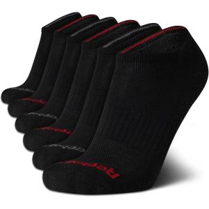 imageReebok Mens Low Cut Socks  6 Pack Basic Cushion Low Cut No Show Socks for Men  Mens Athletic Socks Size 6125Classic Black