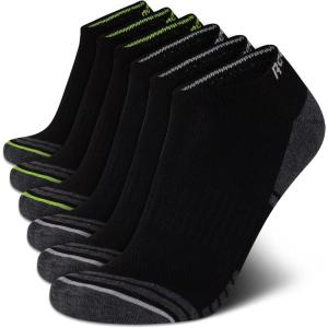 imageReebok Mens Low Cut Socks  6 Pack Basic Cushion Low Cut No Show Socks for Men  Mens Athletic Socks Size 6125GreyBlack