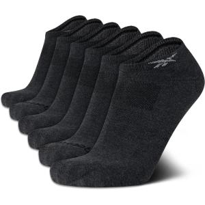 imageReebok Mens Low Cut Socks  6 Pack Basic Cushioned No Show Athletic Socks for Men Size 6125All Grey