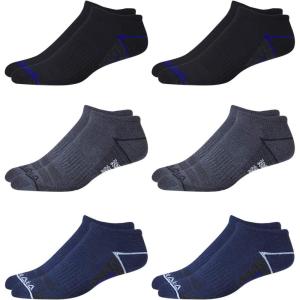 imageReebok Mens Low Cut Socks  6 Pack Basic Cushioned No Show Athletic Socks for Men Size 6125NavyGrey