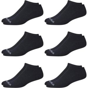 imageReebok Mens Low Cut Socks  6 Pack Basic Cushioned No Show Athletic Socks for Men Size 6125Shadow Black