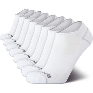 imageReebok Mens Low Cut Socks  8 Pack Stretch Performance Basic No Show  Flat Athletic Socks for Men Shoe Size 6125All White