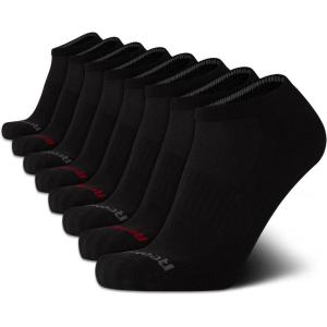 imageReebok Mens Low Cut Socks  8 Pack Stretch Performance Basic No Show  Flat Athletic Socks for Men Shoe Size 6125Black
