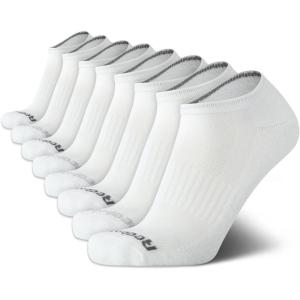 imageReebok Mens Low Cut Socks  8 Pack Stretch Performance Basic No Show  Flat Athletic Socks for Men Shoe Size 6125White