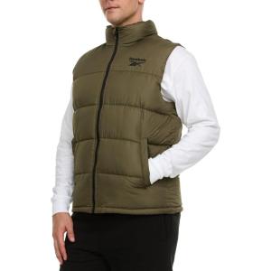 imageReebok Mens Puffer Vest for Winter Lightweight Down Alternative Mens Outerwear Vests Winter Vest for Men Puffy VestGreen
