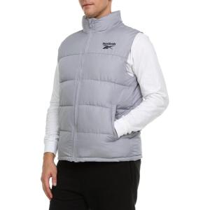 imageReebok Mens Puffer Vest for Winter Lightweight Down Alternative Mens Outerwear Vests Winter Vest for Men Puffy VestGrey