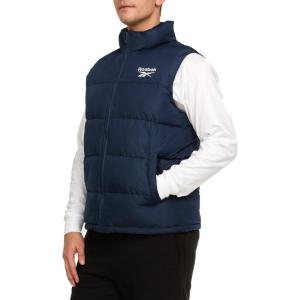 imageReebok Mens Puffer Vest for Winter Lightweight Down Alternative Mens Outerwear Vests Winter Vest for Men Puffy VestNavy