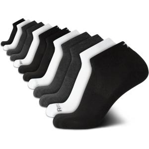 imageReebok Mens Quarter Socks  12 Pack Performance Comfort Athletic Socks  Breathable Ankle Socks for Men 6125Blackwhitegrey