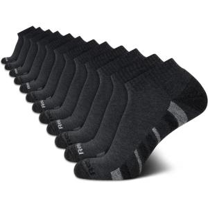 imageReebok Mens Quarter Socks  12 Pack Performance Comfort Athletic Socks  Breathable Ankle Socks for Men 6125Cool Grey