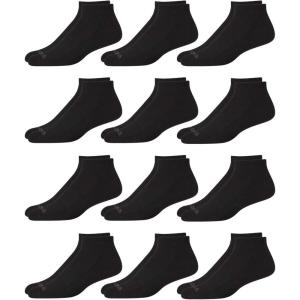 imageReebok Mens Quarter Socks  12 Pack Performance Comfort Athletic Socks  Breathable Ankle Socks for Men 6125Midnight Black