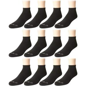 imageReebok Mens Quarter Socks  12 Pack Performance Comfort Athletic Socks  Breathable Ankle Socks for Men 6125Oil Black