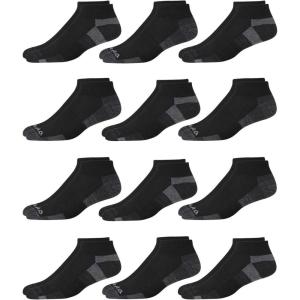 imageReebok Mens Quarter Socks  12 Pack Performance Comfort Athletic Socks  Breathable Ankle Socks for Men 6125Raven Black