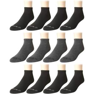 imageReebok Mens Quarter Socks  12 Pack Performance Comfort Athletic Socks  Breathable Ankle Socks for Men 6125Smoke GreyBlack