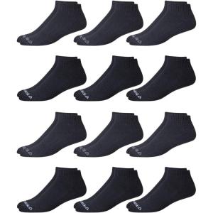 imageReebok Mens Quarter Socks  12 Pack Performance Comfort Athletic Socks  Breathable Ankle Socks for Men 6125Space GreyBlack