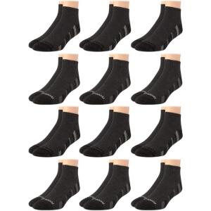 imageReebok Mens Quarter Socks  12 Pack Performance Comfort Athletic Socks  Breathable Ankle Socks for Men 6125Warm Grey