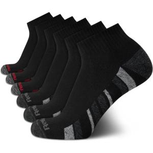 imageReebok Mens Quarter Socks  6 Pack Cushion Quarter Cut Ankle Socks for Men  Breathable Mens Athletic Socks Size 6125Classic Black