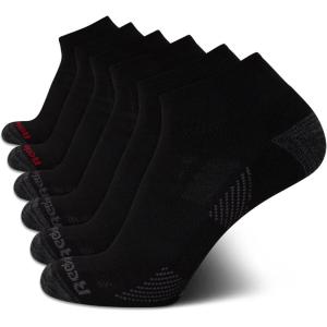 imageReebok Mens Quarter Socks  6 Pack Cushion Quarter Cut Ankle Socks for Men  Breathable Mens Athletic Socks Size 6125Pure Black