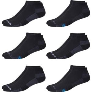 imageReebok Mens Quarter Socks  6 Pack Cushion Quarter Cut Ankle Socks for Men  Breathable Mens Athletic Socks Size 6125RavenBlack