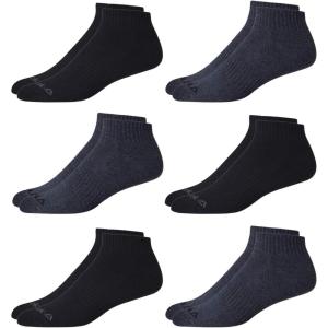 imageReebok Mens Quarter Socks  6 Pack Cushion Quarter Cut Ankle Socks for Men  Breathable Mens Athletic Socks Size 6125Slate GreyBlack
