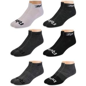 imageReebok Mens Quarter Socks  6 Pack Cushion Quarter Cut Ankle Socks for Men  Breathable Mens Athletic Socks Size 6125WhiteGreyBlack