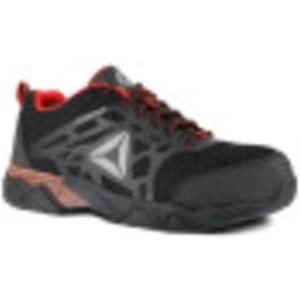 imageReebok Mens Rb1062 Beamer Safety Toe Athletic Work ShoesBlack With Red Trim