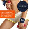 image3pc Unisex Athletic Sweatband Set  225in Workout Headband ampamp 325in Wristbands wStay Dry Technology Terry Cloth Band MoistureWicking Fabric  Quality Fitness Accessories for Active ComfortReebokNavy