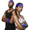 image3pc Unisex Athletic Sweatband Set  225in Workout Headband ampamp 325in Wristbands wStay Dry Technology Terry Cloth Band MoistureWicking Fabric  Quality Fitness Accessories for Active ComfortReebokBlue