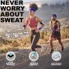 image3pc Unisex Athletic Sweatband Set  225in Workout Headband ampamp 325in Wristbands wStay Dry Technology Terry Cloth Band MoistureWicking Fabric  Quality Fitness Accessories for Active ComfortReebokBlue