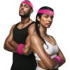 image3pc Unisex Athletic Sweatband Set  225in Workout Headband ampamp 325in Wristbands wStay Dry Technology Terry Cloth Band MoistureWicking Fabric  Quality Fitness Accessories for Active ComfortReebokFuchsia