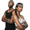 image3pc Unisex Athletic Sweatband Set  225in Workout Headband ampamp 325in Wristbands wStay Dry Technology Terry Cloth Band MoistureWicking Fabric  Quality Fitness Accessories for Active ComfortReebokGrey